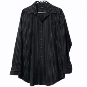 Axcess Men’s Black Striped Dress Shirt